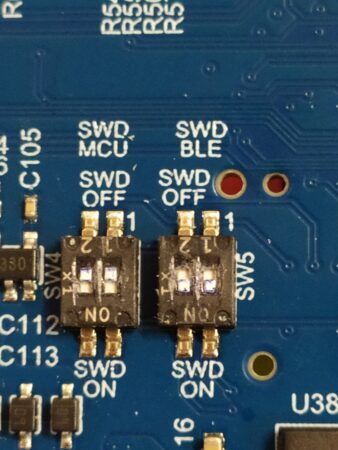 Switches to select SWD connection
